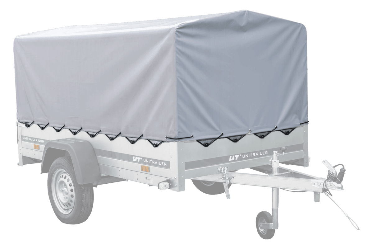 Remorque routière avec bâche haute, arceau H-800 et roue jockey 230x125 Garden Trailer 230 KIPP