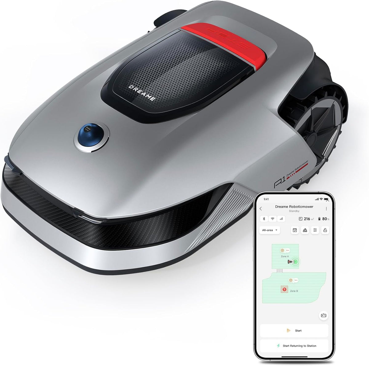 DREAME A1 Gray robot lawn mower – Image 1