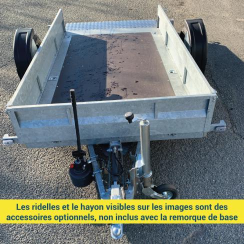 Remorque abaissante hydraulique XL130 PRO Cochet – 750 kg