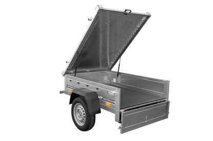 Remorque simple essieu 750 kg PTAC 150x106 Garden Trailer 150 KIPP avec capot aluminium