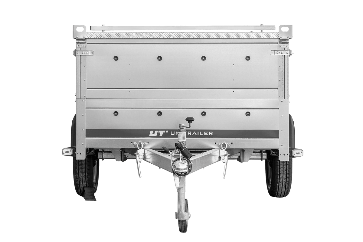 Remorque un essieu 230x125 UNITRAILER GARDEN 230 KIPP avec côtés BIS et couverture en aluminium