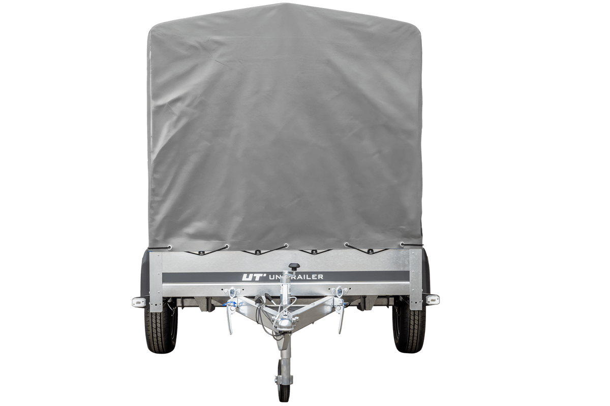 Remorque routière avec bâche haute (110 cm), arceau (110 cm) et roue jockey 230x125 Garden Trailer 230 KIPP