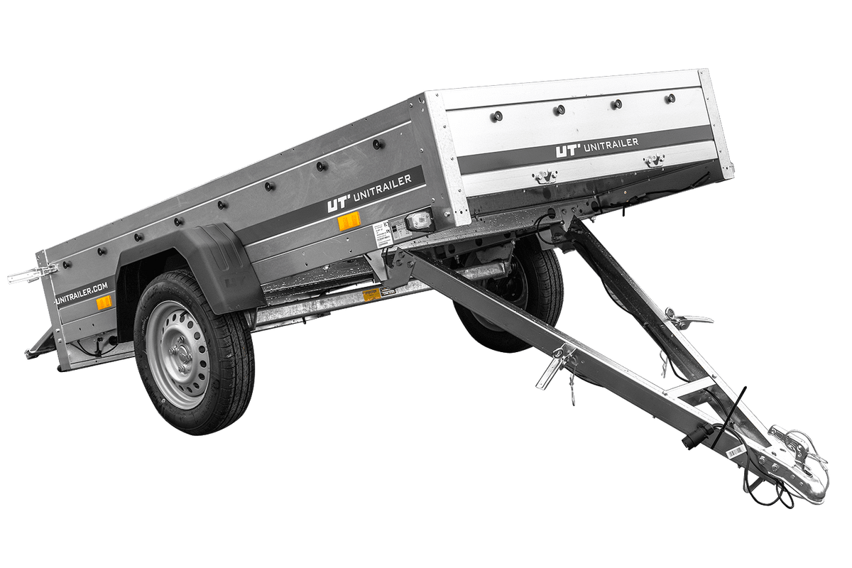 Remorque routière avec bâche haute (110 cm), arceau (110 cm) et roue jockey 230x125 Garden Trailer 230 KIPP