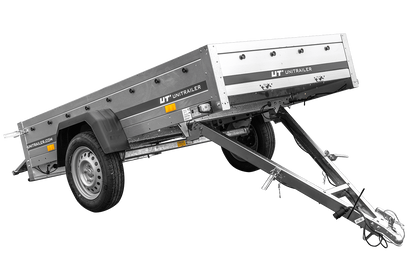 Remorque routière avec bâche haute, arceau H-800 et roue jockey 230x125 Garden Trailer 230 KIPP