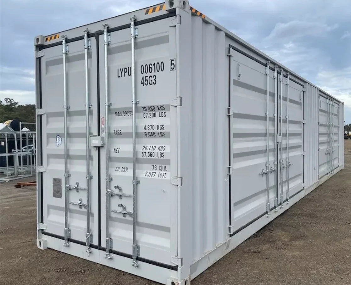 40-foot High Cube shipping container with 4 side doors – Image 1